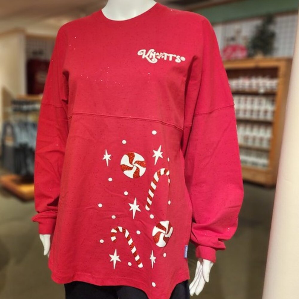 Knotts Merry Berry Farm Christmas Party Spirit Jersey Red Size Small